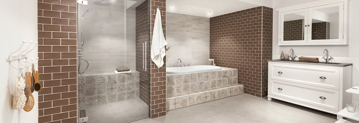 Badkamer met mozaïek tegels